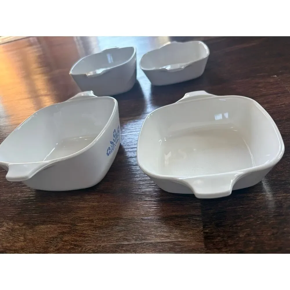 Vintage CorningWare 4-Piece Petite Pan Lot Set P-43-B and P-41 Made in USA